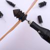 Leather Edge Polishing Slicker Black Ebony Wood Leather Burnisher Polished Rods Sandalwood DIY Tool Grinding Head