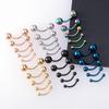 5Pcs 16G 2.5-6Mm Eyebrow Piercing Lip Ring Curved Barbell Stud Body Jewelry