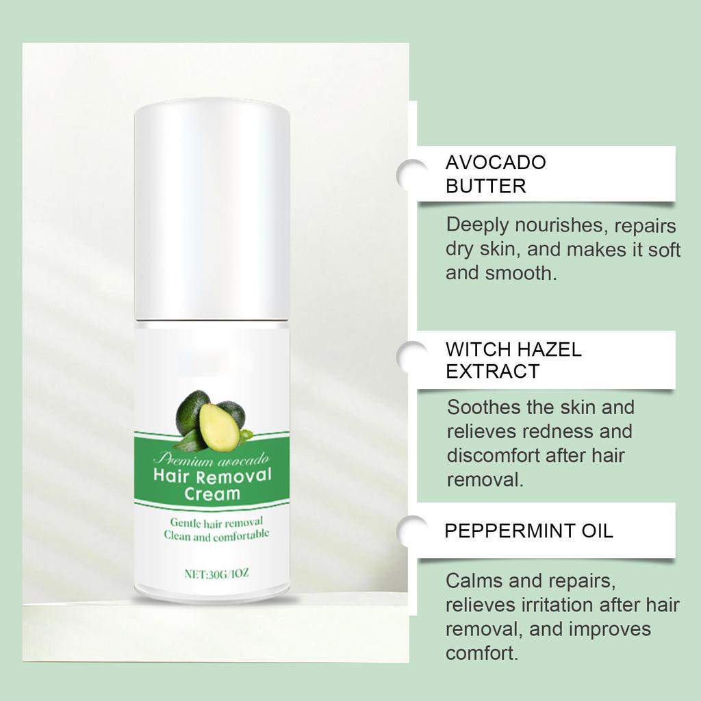 Мягкий крем для удаления волос 30 г Мягкий нераздражающий очищающий и смягчающий кожу всего тела Мягкий крем для удаления волос