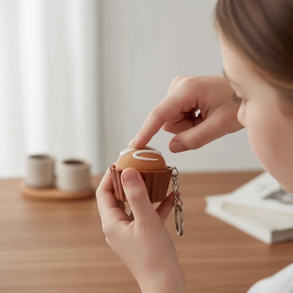 3D Printed Button Dessert Key Ring Mini Cartoon Sensory Clicker Toys Funny Fidget Toy Daily