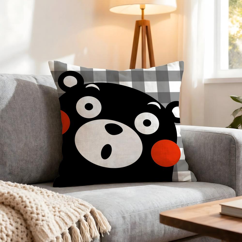 Mascot Kumamon Cushion Cover Pcs Decorative Covers Soft Cushion Case for Sofa Couch Decor x x Pillowcases