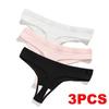 3Pcs/Set Women Cotton Panties M-XL Comfortable Thongs Underwear Women Bikini Underpants Sexy Low-rise Girl's T-back Panties