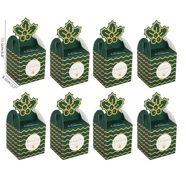 Christmas paper Kids Candy Box Bag Navidad 2025 New year christmas home decoration Natal gift bags Kerst Noel Treats packing box