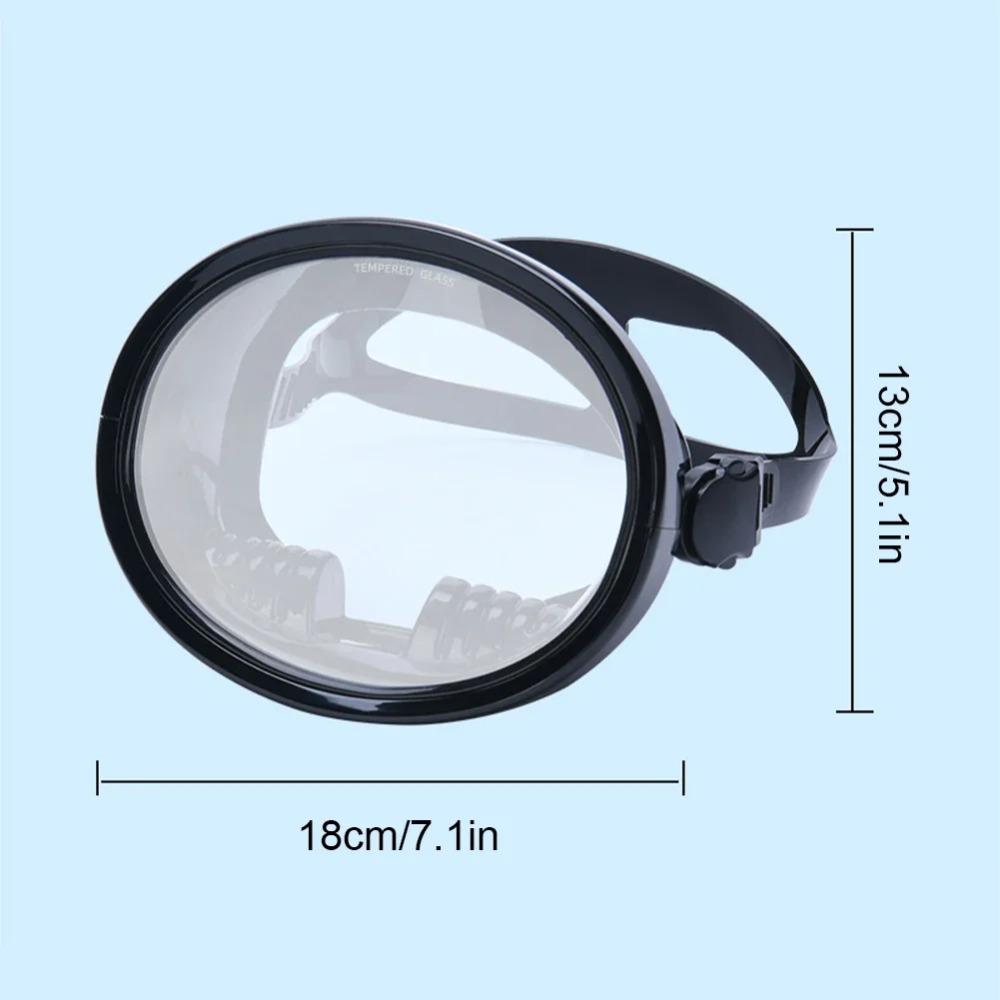 Spearfishing Masks Oval Diving Mask Wide View Scuba Goggles Anti Burst Swimming Goggles Tempered Glass Lens Adults Fisherman