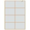 Walk in Shower Screen Gold 140 x 195 cm Tempered Glass