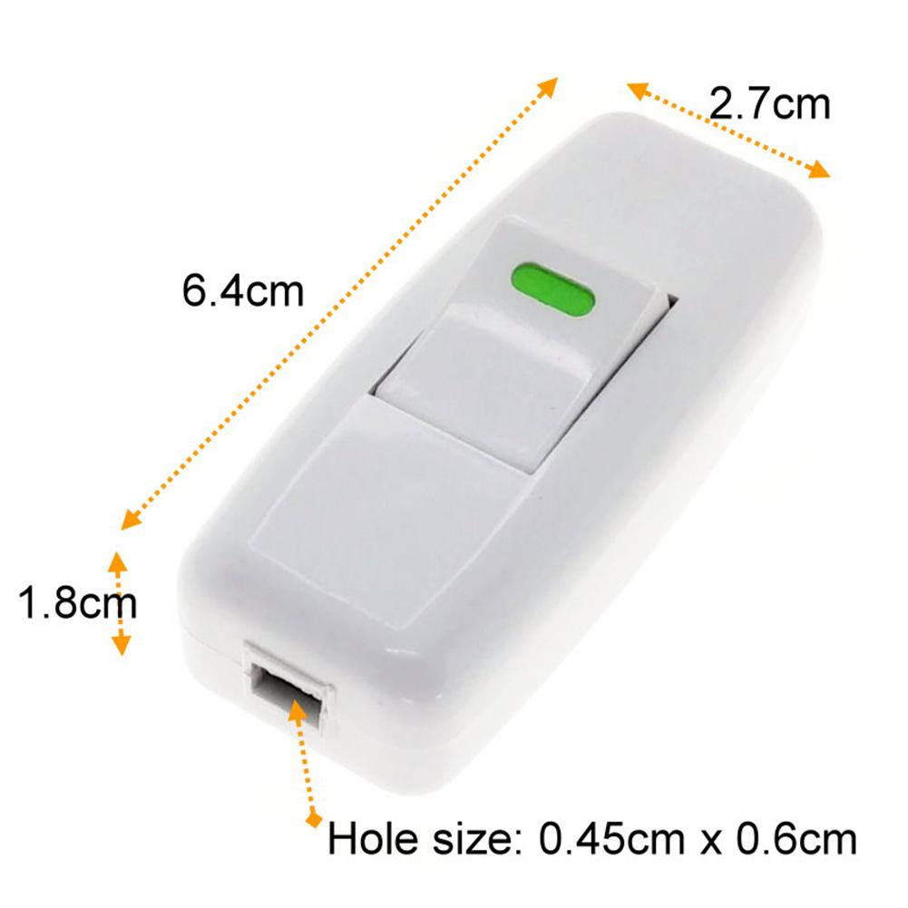 2-Pin Switch Cord Switch Impulse Switch Internal Copper Contacts