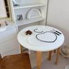 Washable Heart-shaped Bowl Pad Romantic Coaster Portable Quilted Mat  Photography Props