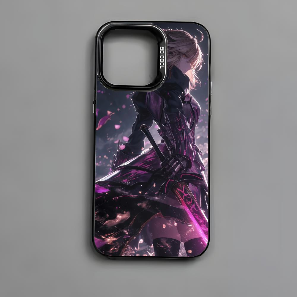 Чехол для телефона Fate Zero Stay Night S-Saber для iPhone 16 15 14 13 12 11 Pro Max Черный Матовый Разноцветный Лазерный Металлик Аврора