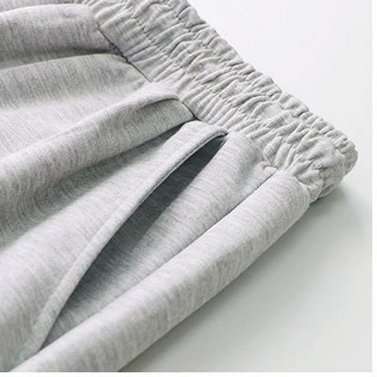 Унисекс Спортивные штаны однотонные в корейском стиле - Летние спортивные, манжеты на щиколотках, повседневный свободный крой для студентов