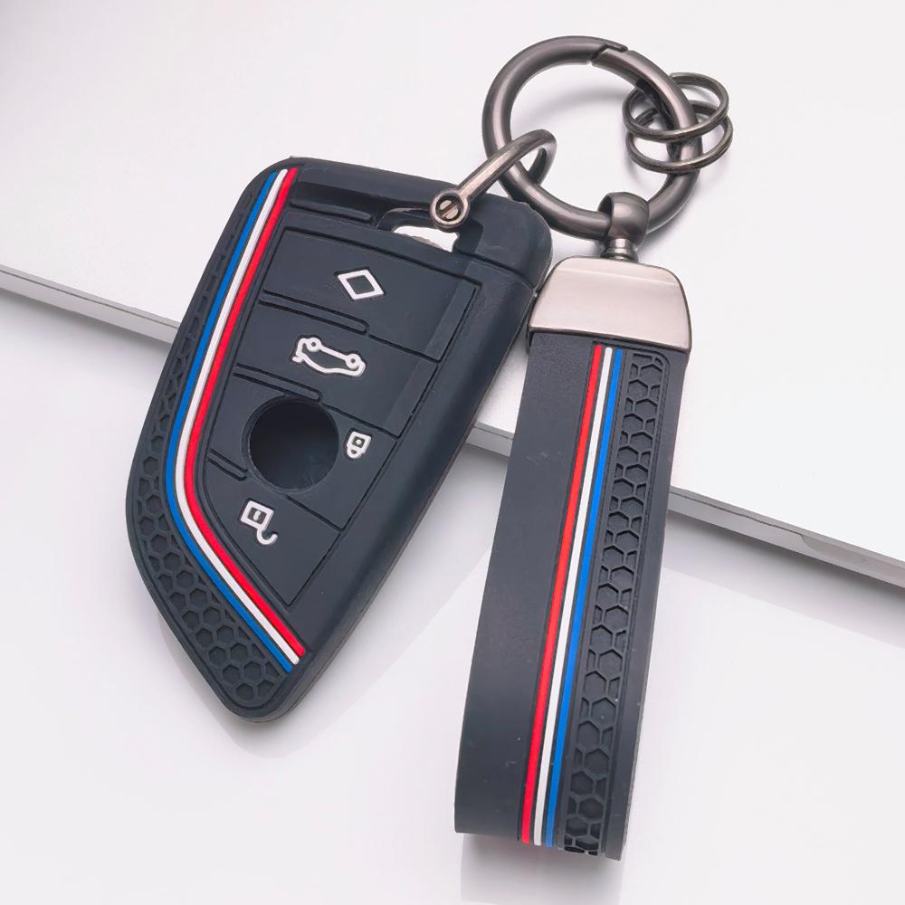Чехол для ключей для BMW X1 X2 X3 X4 X5 X6 X7 M2 с брелоком Поверхность, устойчивая к царапинам Ударопрочная конструкция Мягкая текстура для удобного захвата Дизайн, легкий в установке