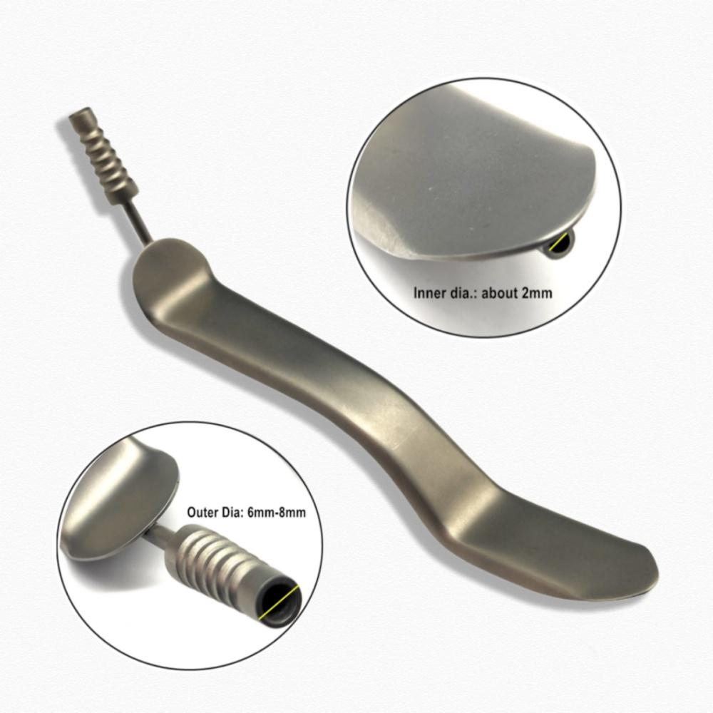 1 шт. Стоматологический Миннесотский депрессор для губ и языка с аспирационной трубкой, ортодонтический открыватель рта для щек и губ, ретракторы для внутриротовой хирургии