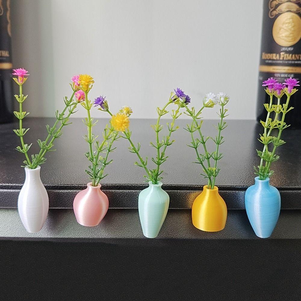 5Pcs Modern Tiny Magnetic Bud Vases DIY Vase Fridge Stickers  Plant Lovers