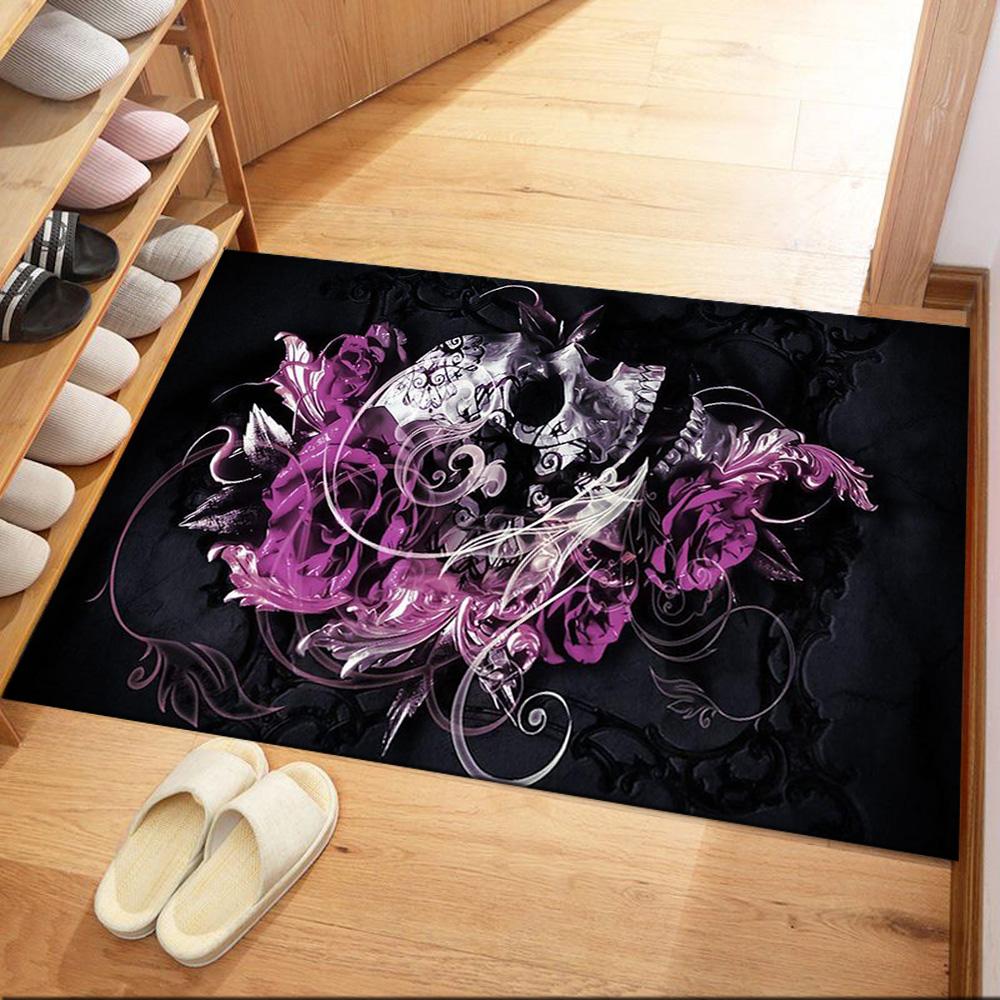 Neon Skeleton Party Floor Mats for Living Room, Bedroom and Room Decoration Are Suitable for Gifts.