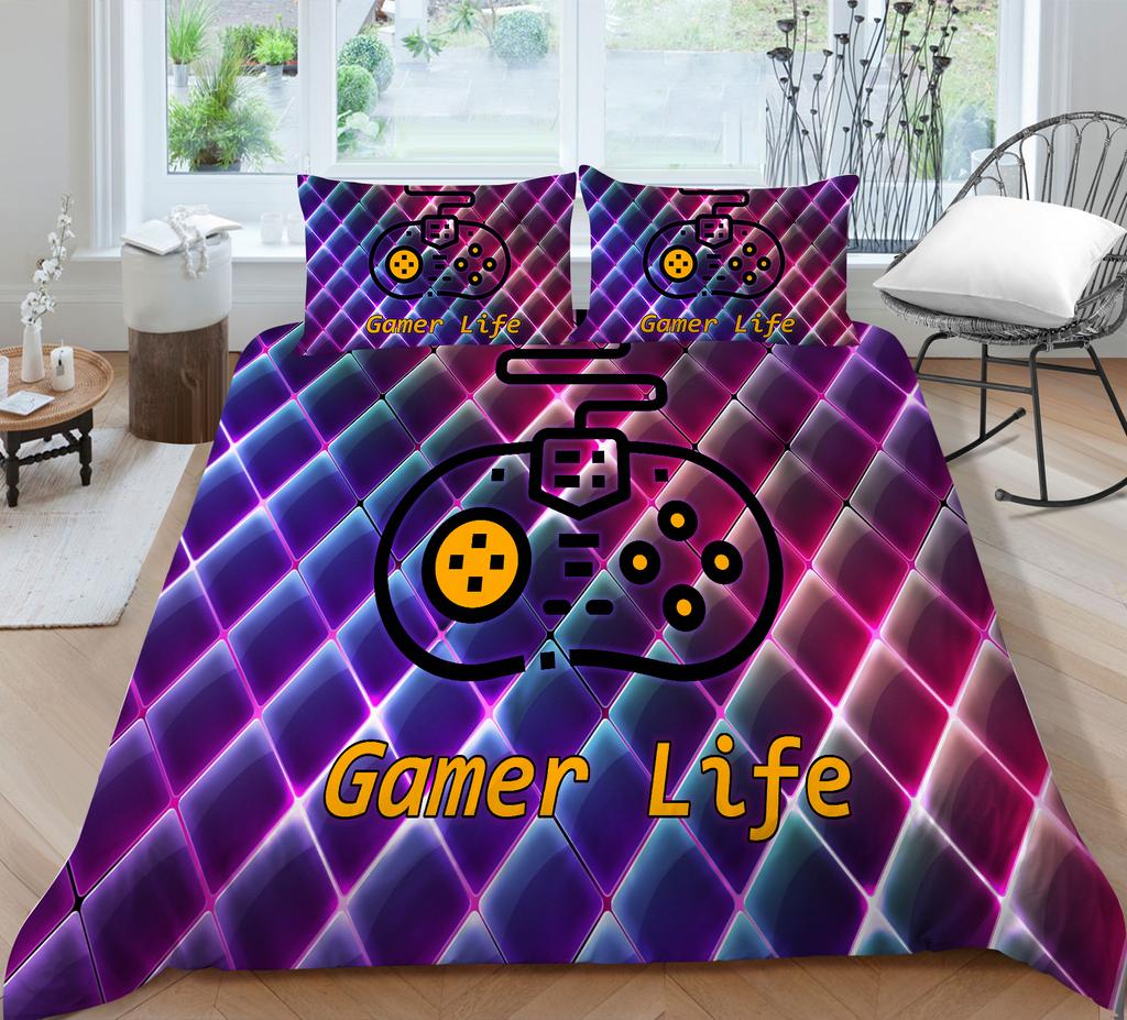 Комплект постельного белья для дома с игровой мышью, пододеяльник и наволочка, домашнее постельное белье для спальни, полноразмерный моющийся удобный пододеяльник, наволочка