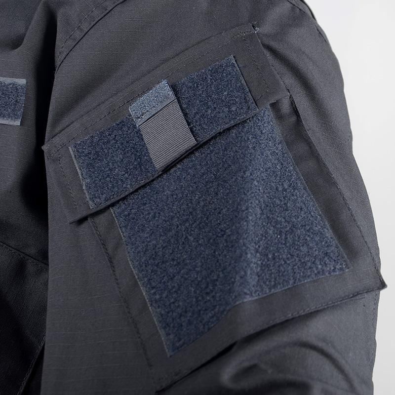 Темно-синяя рабочая одежда, костюм в стиле рибстоп, блузка, брюки, комплект, униформа полицейской охраны с ремешком для пистолета