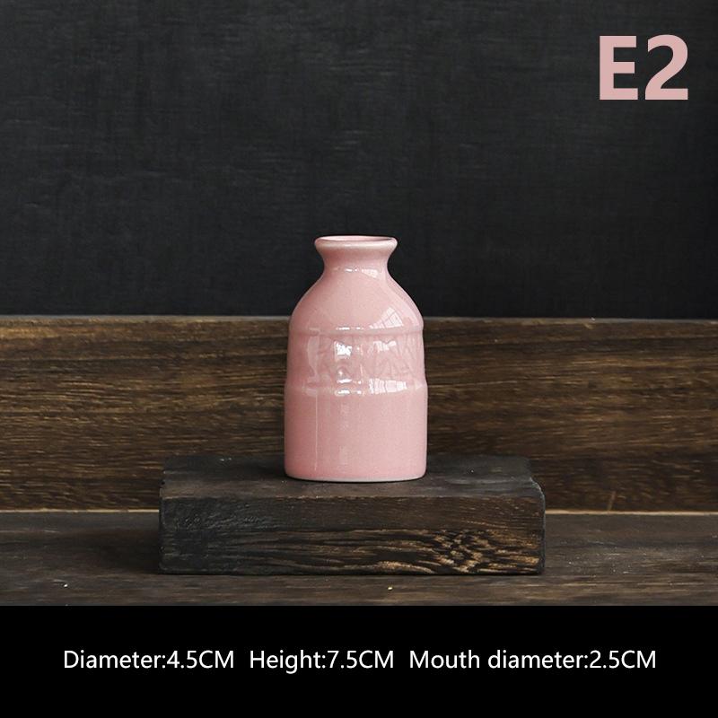 Мини-керамическая ваза для цветов, вазы для гидропоники в стиле скандинавского стиля, креативный декор комнаты, цветочные горшки для бутылок, настольные украшения, красочная ваза