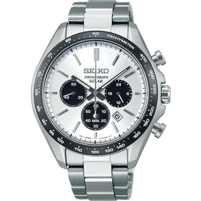 SBPY165 (SEIKO SELECTION S Series Solar Chronograph Metal Band Mens) Круглые часы, серебро