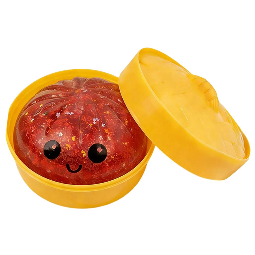 Glitter Dumpling Fidget Toy Soft Dumpling Bun Simulation Fidget Toy Birthday Party Favors Gifts for Kids and Adults