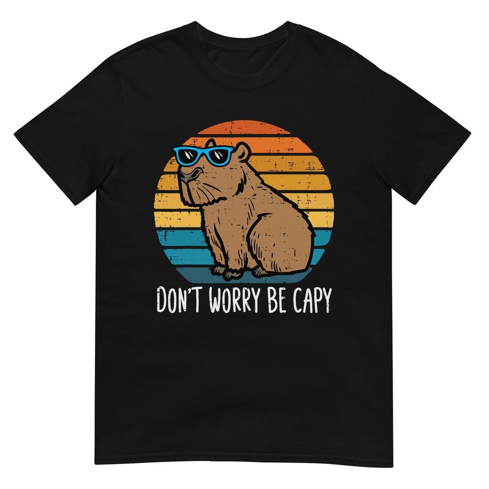 Dont Worry Be Capy Capybara Retro Unisex Boys Kids Youth Unisex TShirt