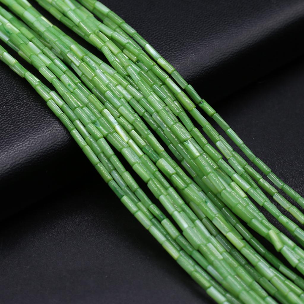 Натуральные пресноводные бусины в виде ракушек, окрашенные длинные трубчатые изолирующие бусины для изготовления ювелирных изделий, ожерелье, браслет, серьги, аксессуар