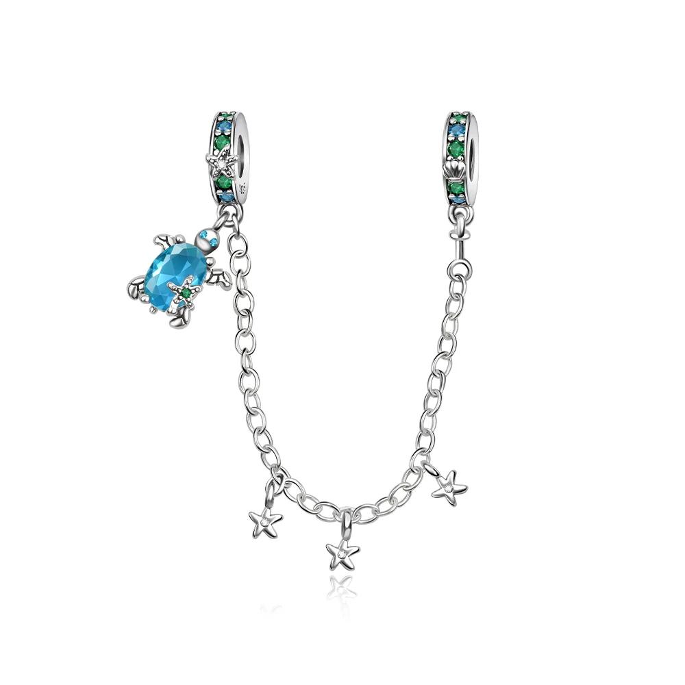 Original Copper Animal Charms Butterfly Safety Chain Beads Pendants Fit Bracelet Necklace Diy Fine Jewelry Gift