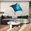 1pc Ocean-Inspired Metal Manta Ray Hanging Wall Art - Decor for Beach House, Baby Gift