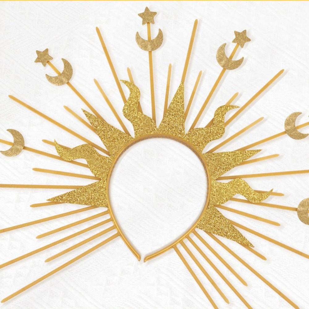 Sun God Halo Headband Star Tiara Headdress Fashion Halloween Headband Ladies/Girls