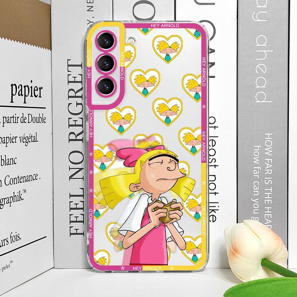 Привет A_Arnolds Helga Мультяшный чехол для телефона Samsung Galaxy S22 S23 S24 S20 Plus Ultra S21 FE S25 5G Прозрачный мягкий чехол Fundas