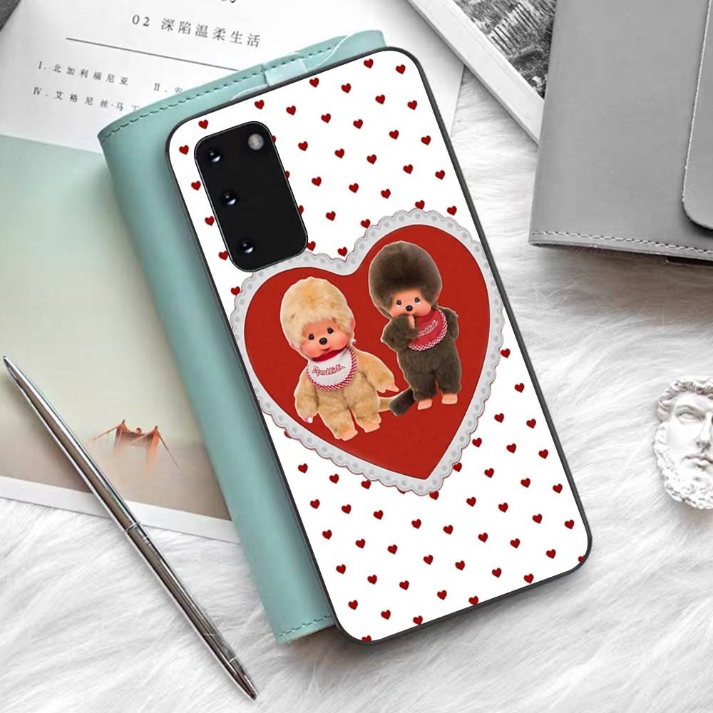 Cute Cartoon M-Monchhichi Phone Case For Samsung S 24 Fe 25 Ultra Plus 20 Lite 21 30 22 23 24 22 Ultra 5G Fundas