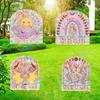Sun Catcher Flower Window Decals Static Cling Window Sticker Anti Collision Window Decals for Bird Strikes Rainbow Stickers
