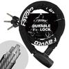 Favoto Bike Lock Chain Lock Keys Lightweight PVC Reinforced Steel and Ideal for Various and Cross X Black [3 Included, 0.7kg, 3-Layer Construction],