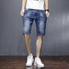 Hole Five-point Pants Plus Size Jeans Spring Summer Men's Loose Stretch Slim Fit Shorts