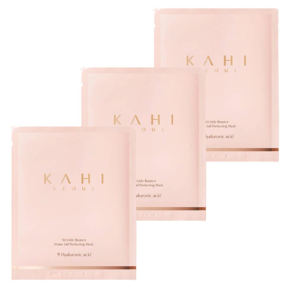 KAHI / Маска для совершенства кожи с эффектом упругости и увлажнения Wrinkle Bounce Water Full Perfecting Mask / 35 г x 1 шт. (или 3 шт. / 6 шт.) / Интенсивное увлажнение и стимуляция коллагена / Сделано в Корее