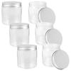 Wide Mouth Mason Jars Bulk - 6 Plastic Jars with Lids, Clear Storage Containers, Small Canning Jars, Wide Mouth Canning Supplies Jars, Cosmetic Jars