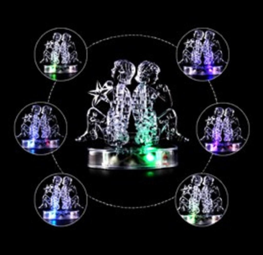 3D-пазл «Знаки зодиака», Близнецы (Близнецы) - Подарок на день рождения с подсветкой. Красивая иллюминация. Идеально в качестве подарка для вашей девушки,