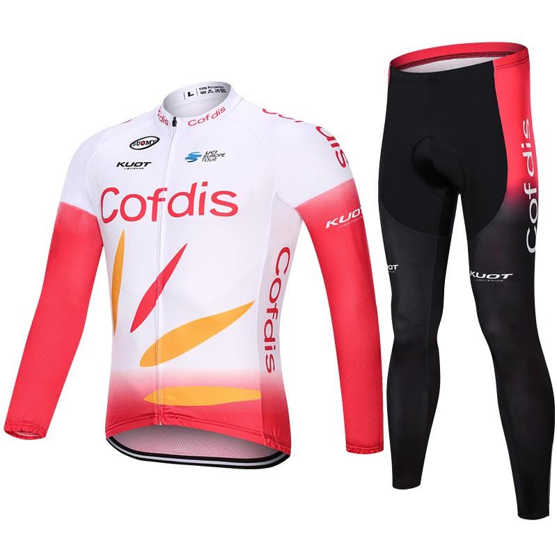 Men Women Cycling Jersey Set Long Sleeve Breathable Mesh Bike Outfit Road MTB Riding