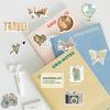 10/30/50PCS Vintage Tourist Map PVC Sticky Sticker Aesthetic Children's Stationery DIY Decoration Scrapbooking School Supplies