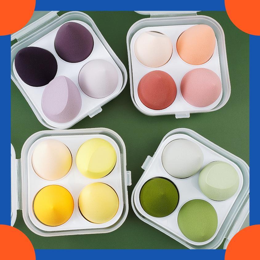 4 шт., женская губка для макияжа, губка для макияжа, пудра, губка для красоты, инструменты