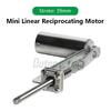 Upgrade Reciprocating Shaft Metal Micro Telescopic Linear Actuator 39mm Stroke Reciprocating Mechanism Single Motor 30-270 Times