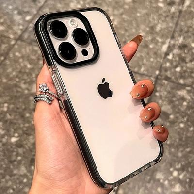 Роскошный прозрачный противоударный чехол для телефона для iPhone 16 Pro Max 15 14 13 12 11 X XS Max XR 7 8 Plus, прозрачный бампер, рамка, задняя крышка