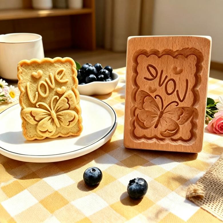 Деревянная форма-вырезалка для имбирных и песочных печений