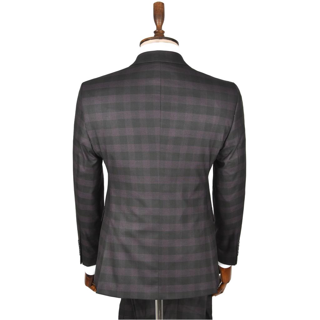 Костюм из 2 предметов DeepSEA с карманами и прорезью в клетку с двойной пуговицей и двойной прорезью 2300300