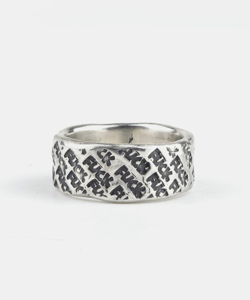 Sheen666 F Pattern Silver Ring (A Type)
