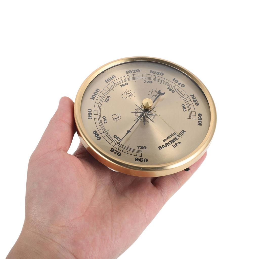Indoor Pointer Barometer Weather Forecasting Air Pressure Meter Dial Aneroid Barometer Metal Home Barometric Monitoring