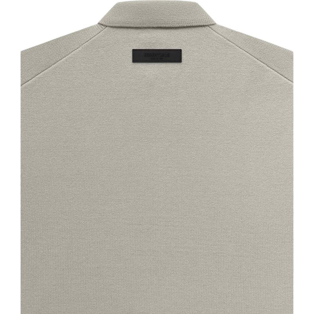 Fear of God Essentials Мужские вязаные рубашки-поло с длинным рукавом SS23 Seal-Gray FOG-SS23-042