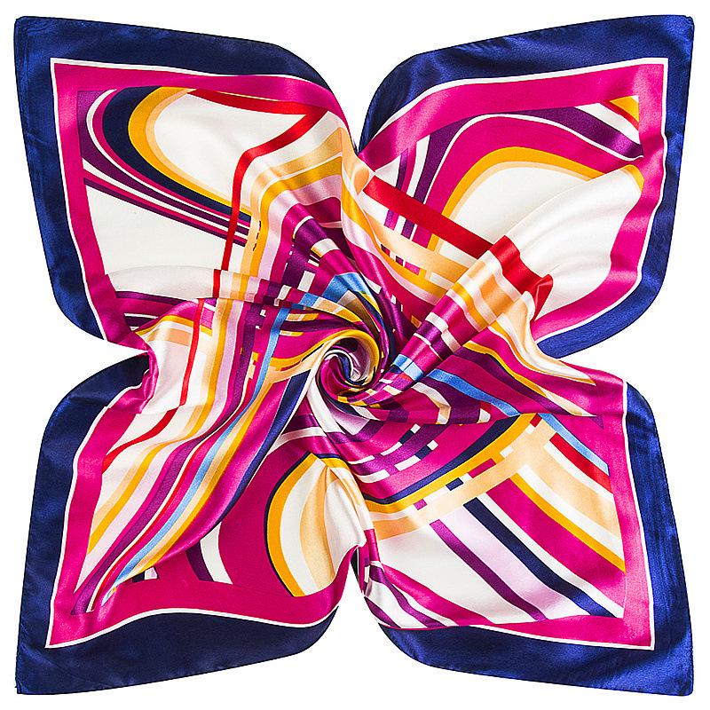 Mai Tong 60cm Silk Scarf, New Spring Stripes, Professional Square Scarf