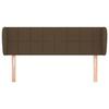 Maison Exclusive - Tête de lit avec oreilles Marron foncé 147x23x78/88 cm Tissu