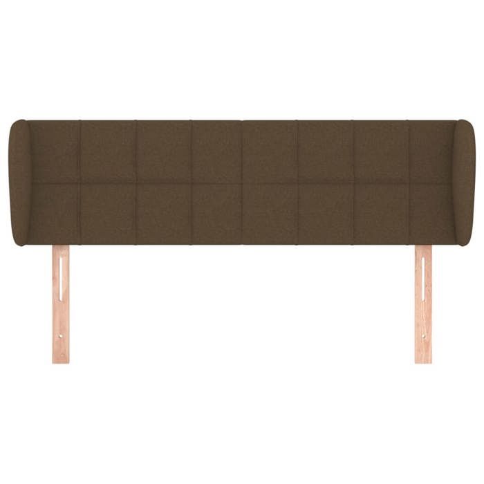 Maison Exclusive - Tête de lit avec oreilles Marron foncé 147x23x78/88 cm Tissu