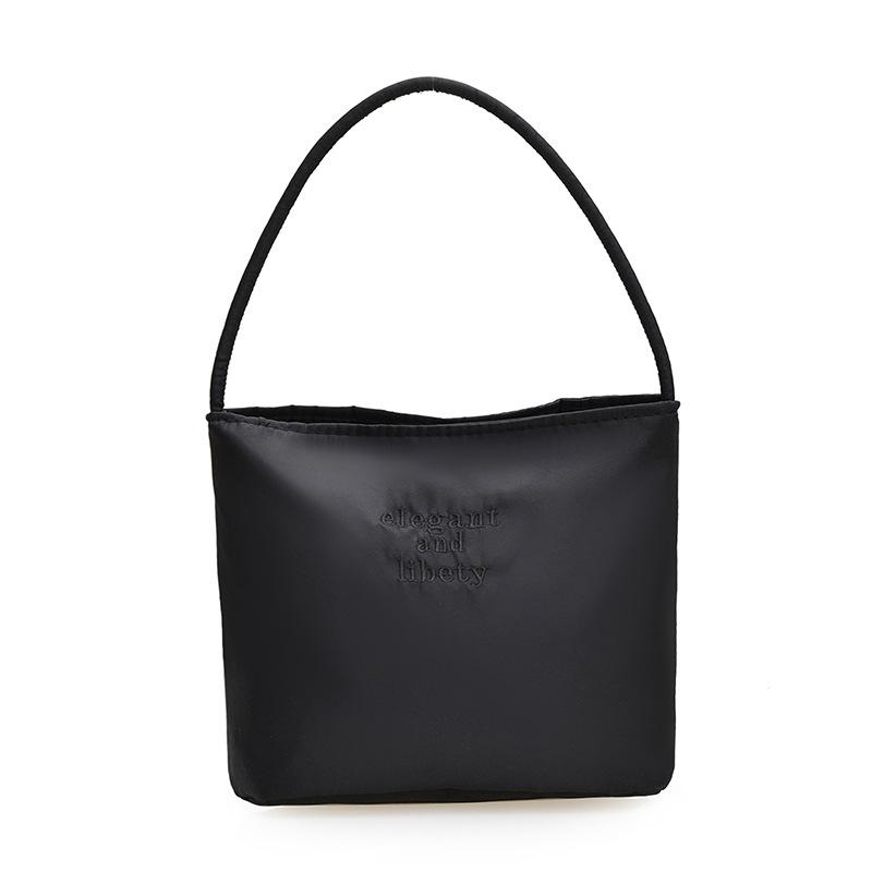 Летняя новая простая нейлоновая сумка под мышкой, дизайн с вышивкой алфавита, ручная сумка-ведро для поездок на работу