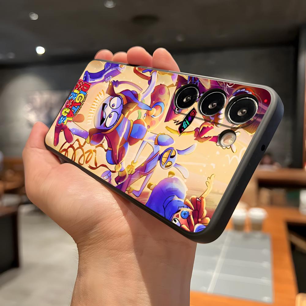 Потрясающий D-Digital C-Circus Чехол для телефона Samsung A56 A36 A26 A16 A15 A25 A35 A55 A14 A34 A24 A54 Черный Мягкий Чехол